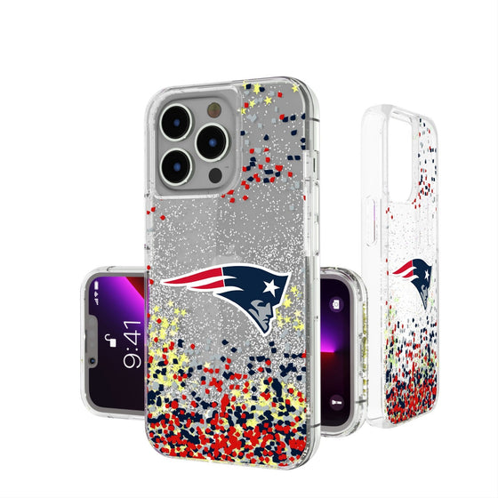 New England Patriots Confetti Glitter Case - 757 Sports Collectibles