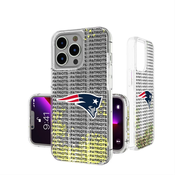 New England Patriots Blackletter Glitter Case-0