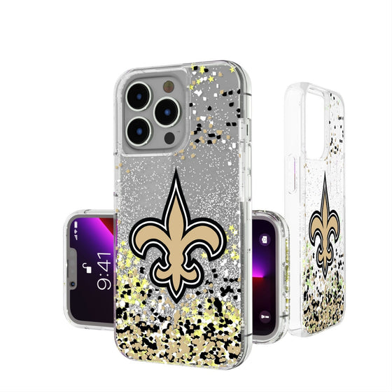 New Orleans Saints Confetti Glitter Case - 757 Sports Collectibles