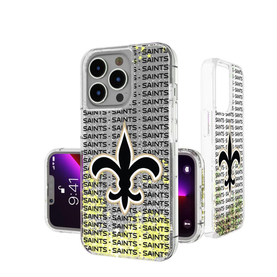 New Orleans Saints Blackletter Glitter Case-0