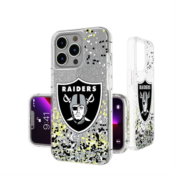 Las Vegas Raiders Confetti Glitter Case - 757 Sports Collectibles