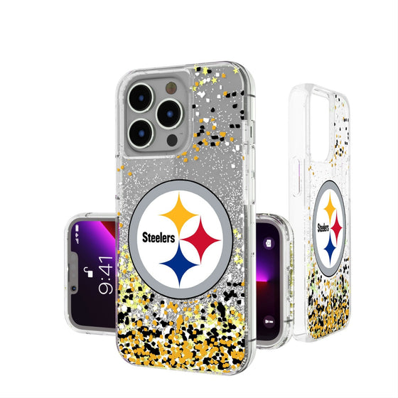 Pittsburgh Steelers Confetti Glitter Case - 757 Sports Collectibles