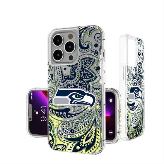 Seattle Seahawks Paisley Glitter Case-0