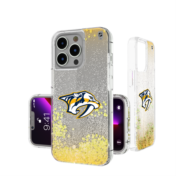 Nashville Predators Linen Glitter Phone Case-0