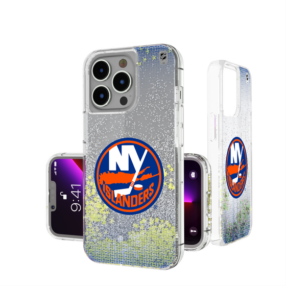 New York Islanders Linen Glitter Phone Case-0