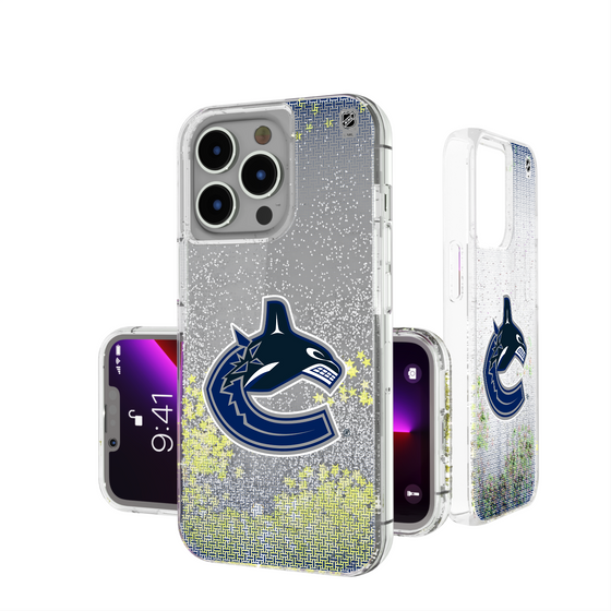 Vancouver Canucks Linen Glitter Phone Case-0