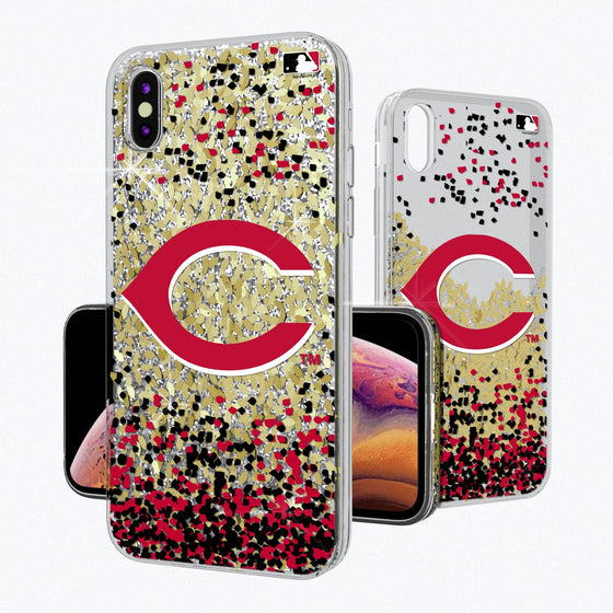 Cincinnati Reds Confetti Gold Glitter Case - 757 Sports Collectibles