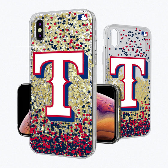 Texas Rangers Confetti Gold Glitter Case - 757 Sports Collectibles