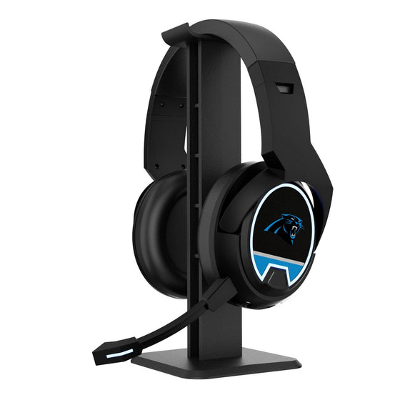 Carolina Panthers Stripe Gaming Headphones - 757 Sports Collectibles