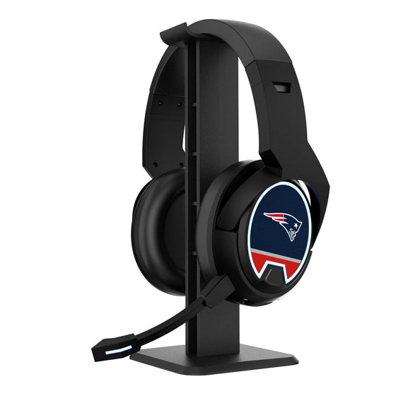 New England Patriots Stripe Gaming Headphones - 757 Sports Collectibles