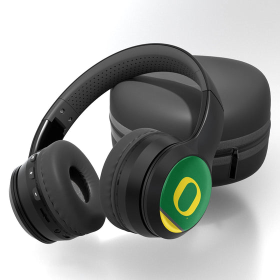 Oregon Ducks Stripe Wireless Over-Ear Bluetooth Headphones-0