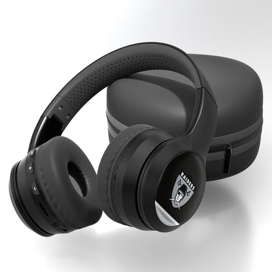 Oakland Raiders 1963 Historic Collection Stripe Wireless Over-Ear Bluetooth Headphones - 757 Sports Collectibles