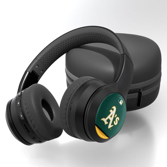 Oakland Athletics Stripe Wireless Over-Ear Bluetooth Headphones - 757 Sports Collectibles