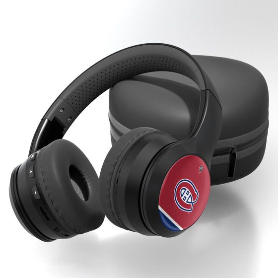 Montreal Canadiens Stripe Wireless Over-Ear Bluetooth Headphones-0