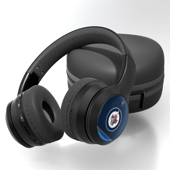 Winnipeg Jets Stripe Wireless Over-Ear Bluetooth Headphones-0