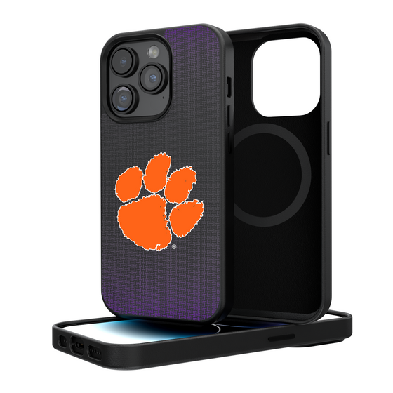 Clemson Tigers Linen Magnetic Phone Case-0