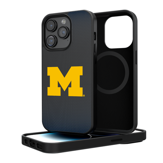 Michigan Wolverines Linen Magnetic Phone Case-0