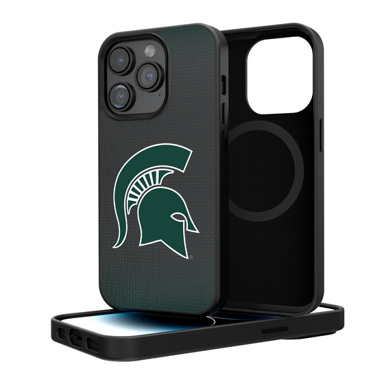 Michigan State Spartans Linen Magnetic Phone Case-0