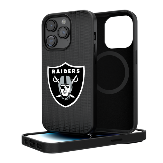 Las Vegas Raiders Linen Magnetic Phone Case-0