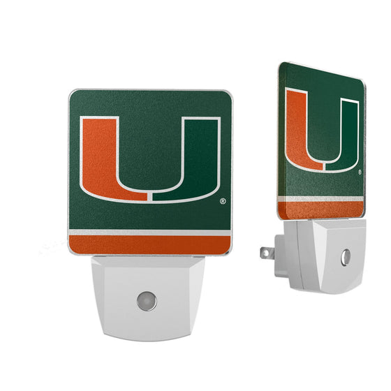 Miami Hurricanes Stripe Night Light 2-Pack-0