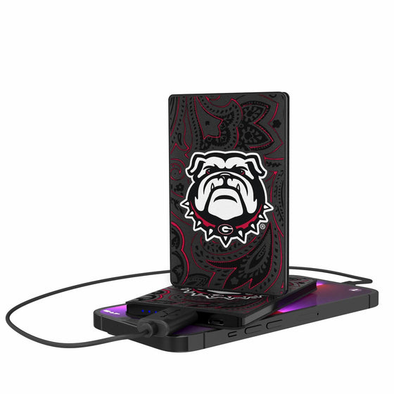 Georgia Bulldogs Paisley 2500mAh Credit Card Powerbank-0