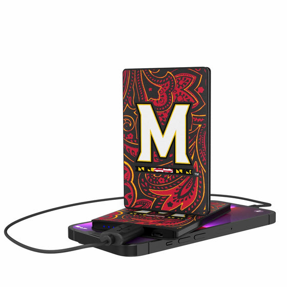 Maryland Terrapins Paisley 2500mAh Credit Card Powerbank-0