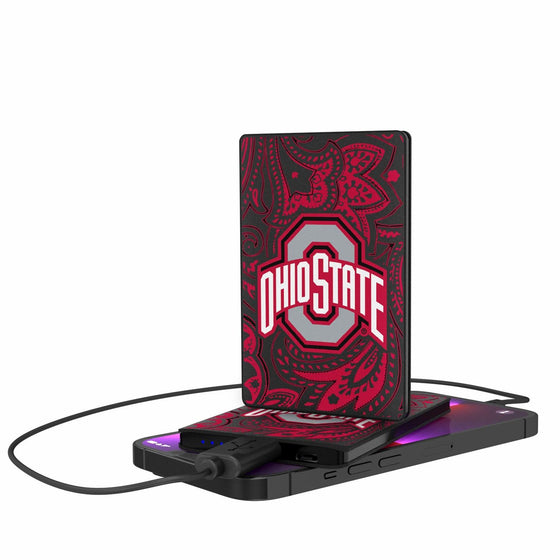 Ohio State Buckeyes Paisley 2500mAh Credit Card Powerbank-0