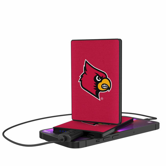 Louisville Cardinals Solid 2500mAh Credit Card Powerbank-0