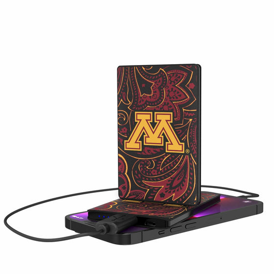 Minnesota Golden Gophers Paisley 2500mAh Credit Card Powerbank-0