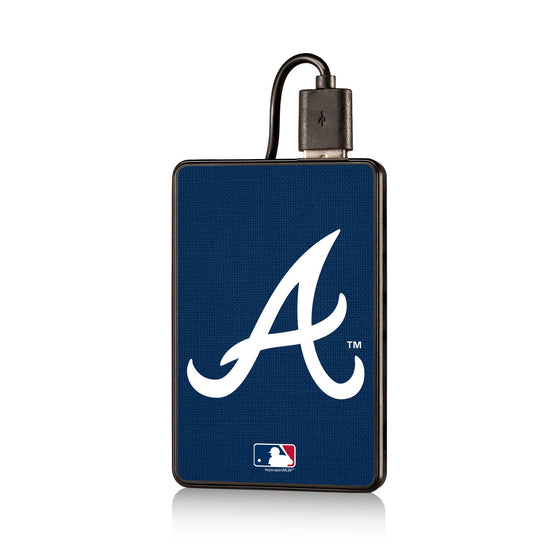 Atlanta Braves Braves Solid 2200mAh Credit Card Powerbank - 757 Sports Collectibles