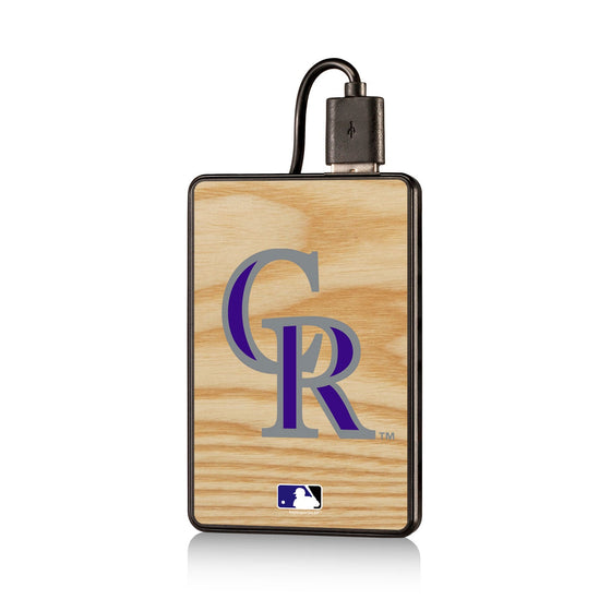 Colorado Rockies Rockies Wood Bat 2200mAh Credit Card Powerbank - 757 Sports Collectibles