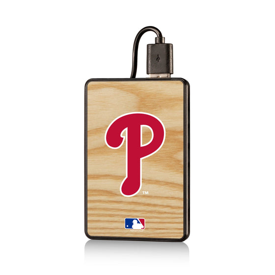 Philadelphia Phillies Wood Bat 2200mAh Credit Card Powerbank - 757 Sports Collectibles