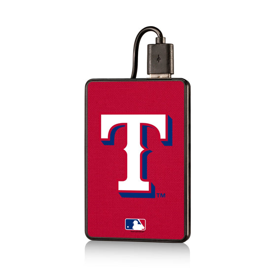 Texas Rangers Solid 2500mAh Credit Card Powerbank - 757 Sports Collectibles