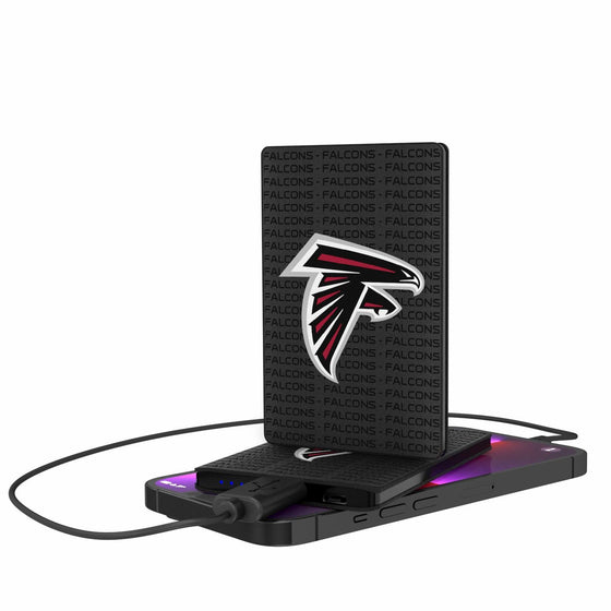 Atlanta Falcons Blackletter 2500mAh Credit Card Powerbank-0