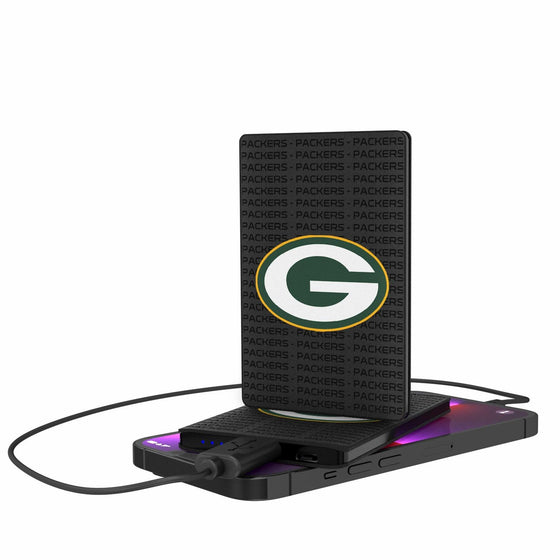 Green Bay Packers Blackletter 2500mAh Credit Card Powerbank-0