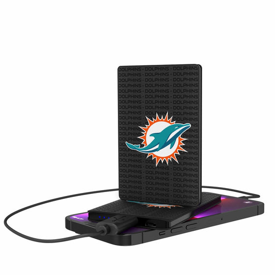 Miami Dolphins Blackletter 2500mAh Credit Card Powerbank-0