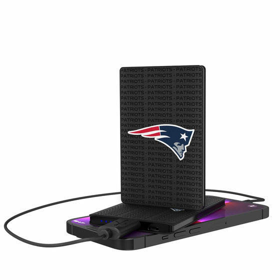 New England Patriots Blackletter 2500mAh Credit Card Powerbank-0