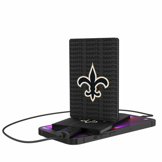 New Orleans Saints Blackletter 2500mAh Credit Card Powerbank-0