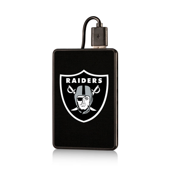 Las Vegas Raiders Solid 2500mAh Credit Card Powerbank - 757 Sports Collectibles