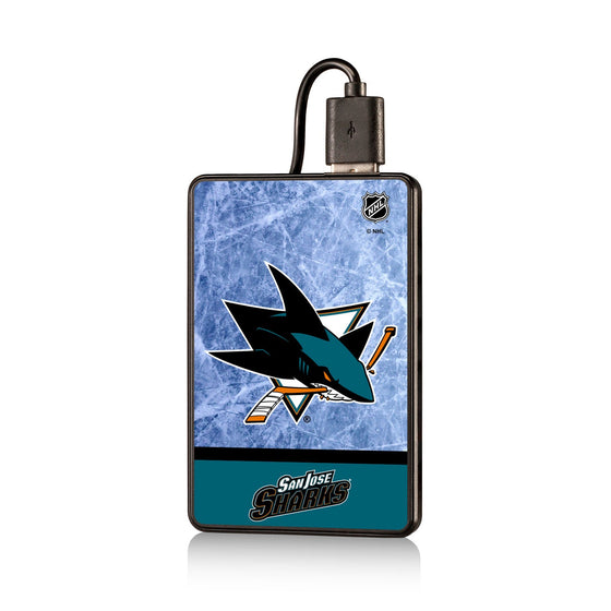 San Jose Sharks Ice Wordmark 2500mAh Credit Card Powerbank-0