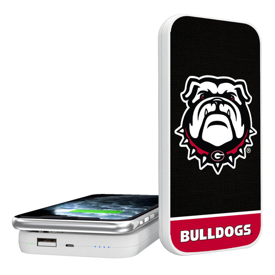 Georgia Bulldogs Solid Wordmark 5000mAh Portable Wireless Charger-0