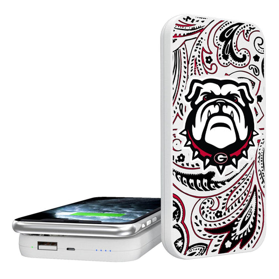 Georgia Bulldogs Paisley 5000mAh Portable Wireless Charger-0