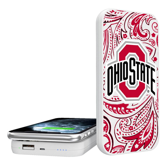 Ohio State Buckeyes Paisley 5000mAh Portable Wireless Charger-0