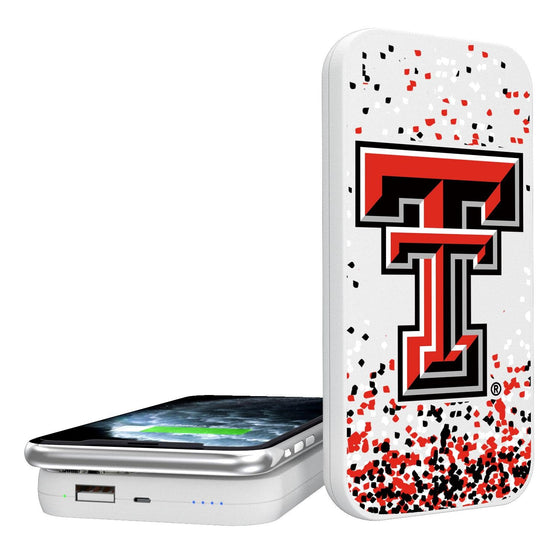 Texas Tech Red Raiders Confetti 5000mAh Portable Wireless Charger-0