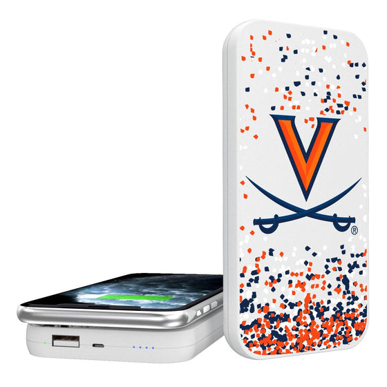 Virginia Cavaliers Confetti 5000mAh Portable Wireless Charger-0