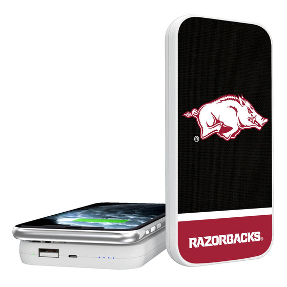 Arkansas Razorbacks Solid Wordmark 5000mAh Portable Wireless Charger-0