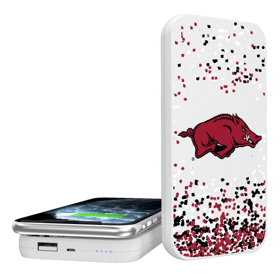 Arkansas Razorbacks Confetti 5000mAh Portable Wireless Charger-0