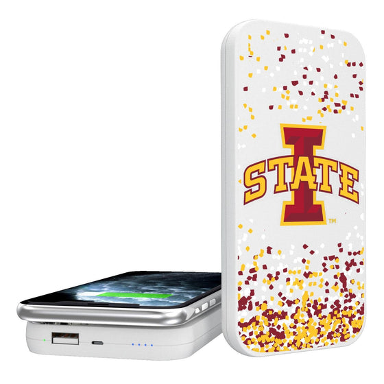 Iowa State Cyclones Confetti 5000mAh Portable Wireless Charger-0