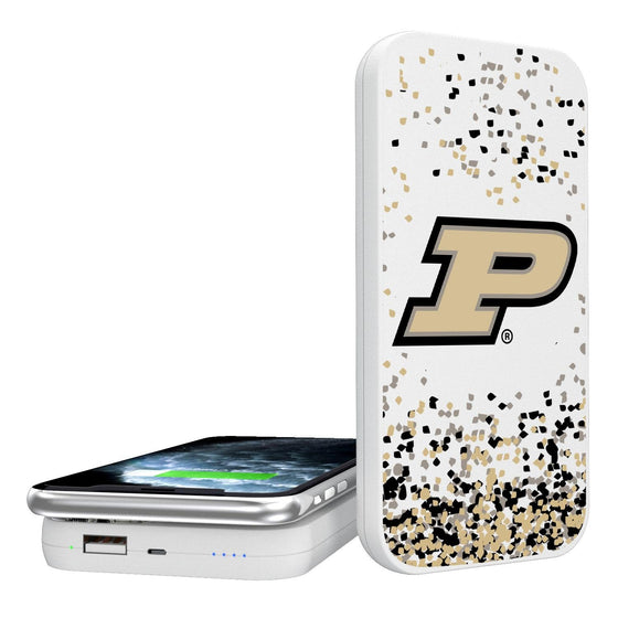 Purdue Boilermakers Confetti 5000mAh Portable Wireless Charger-0