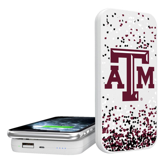 Texas A&M Aggies Confetti 5000mAh Portable Wireless Charger-0